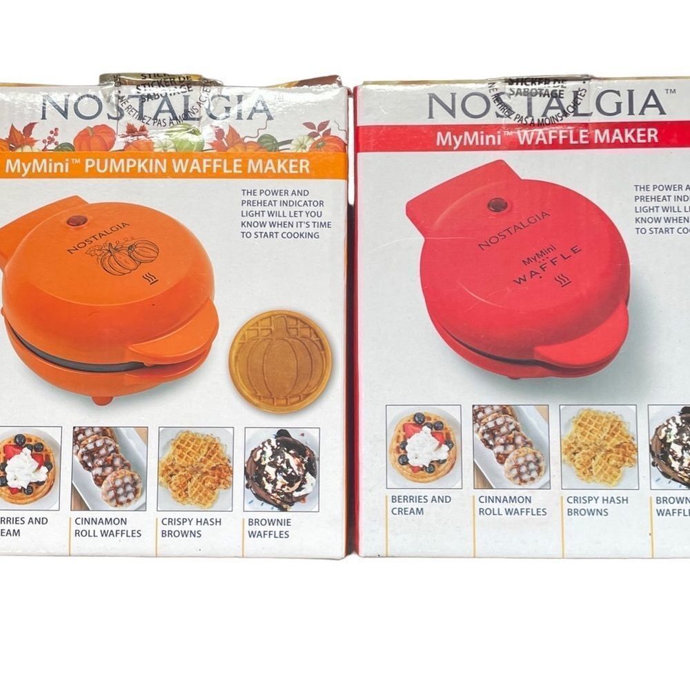 Nostalgia Pumpkin waffle maker (Mini) - Picture 2 of 6